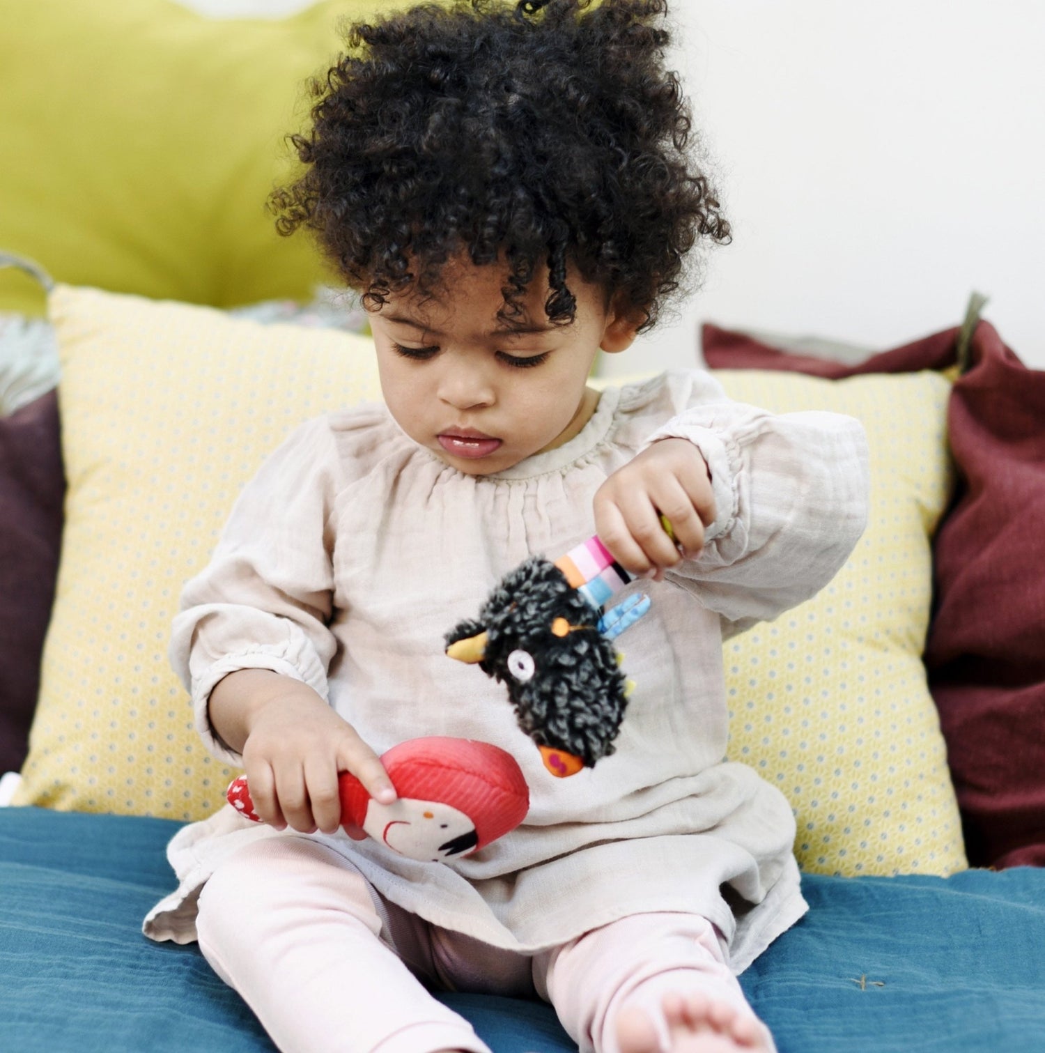 HOCHETS MARACAS EN TISSU LOULOUP ET CHAPERON - Ebulobo - Lili Margaret