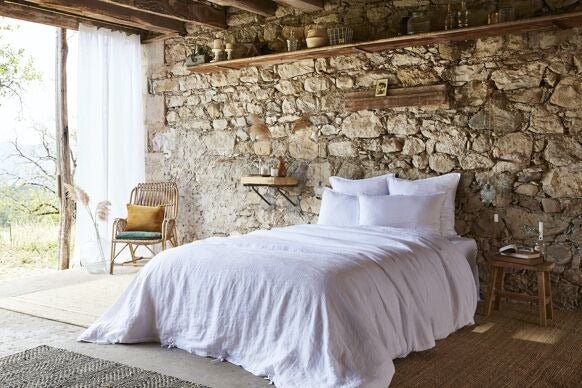 HOUSSE DE COUETTE LIN LAVÉ SOLINE CRAIE - L&
