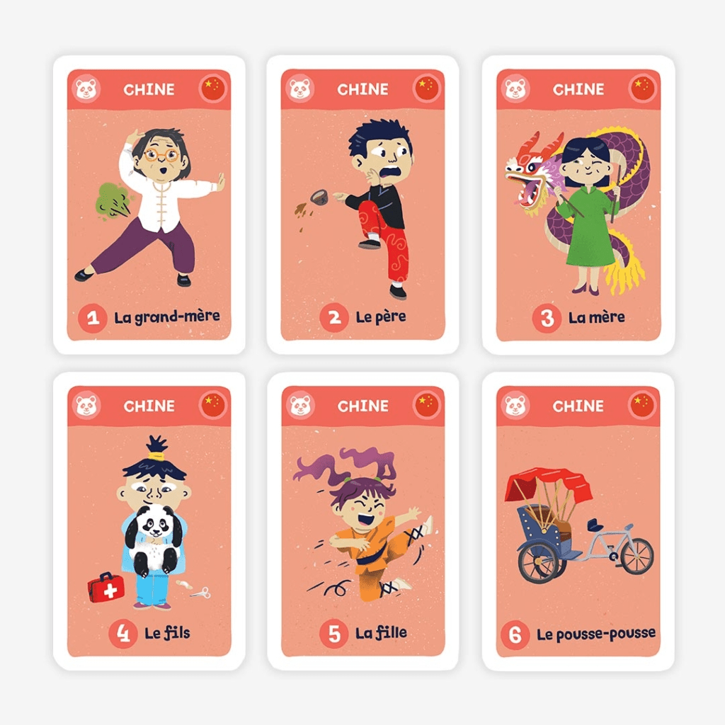JEU DE 7 FAMILLES TOUR DU MONDE - Les Mini Mondes - Lili Margaret