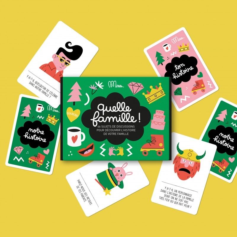 JEU DE DISCUSSION EN FAMILLE "QUELLE FAMILLE" - Minus Editions - Lili Margaret