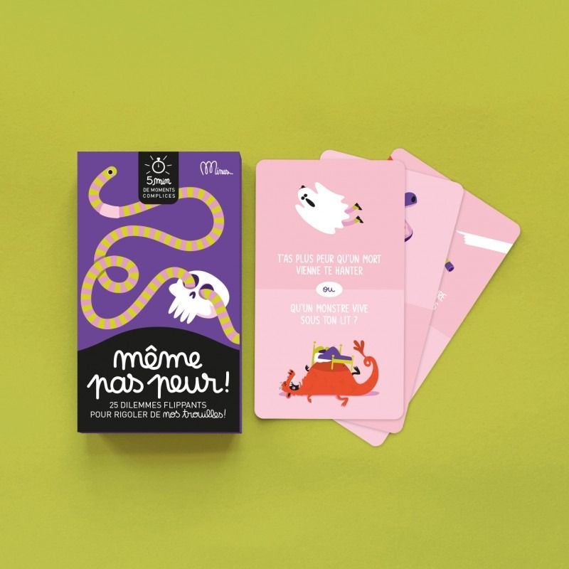 JEU DE DISCUSSION ENTRE AMIS ET EN FAMILLE "MÊME PAS PEUR" - Minus Editions - Lili Margaret