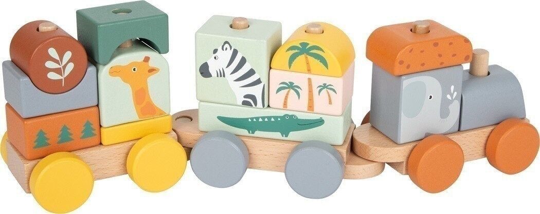 JOUET À TIRER TRAIN EN BOIS SAFARI - small foot - Lili Margaret