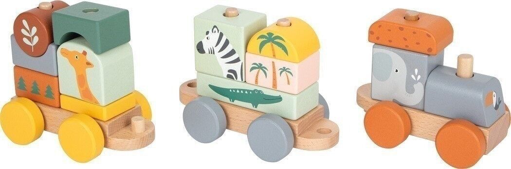 JOUET À TIRER TRAIN EN BOIS SAFARI - small foot - Lili Margaret