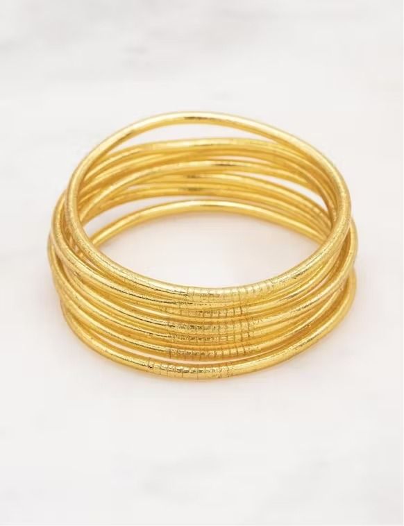 Lot de 3 Joncs Bouddhiste fin Doré - Ikita Paris - Lili Margaret