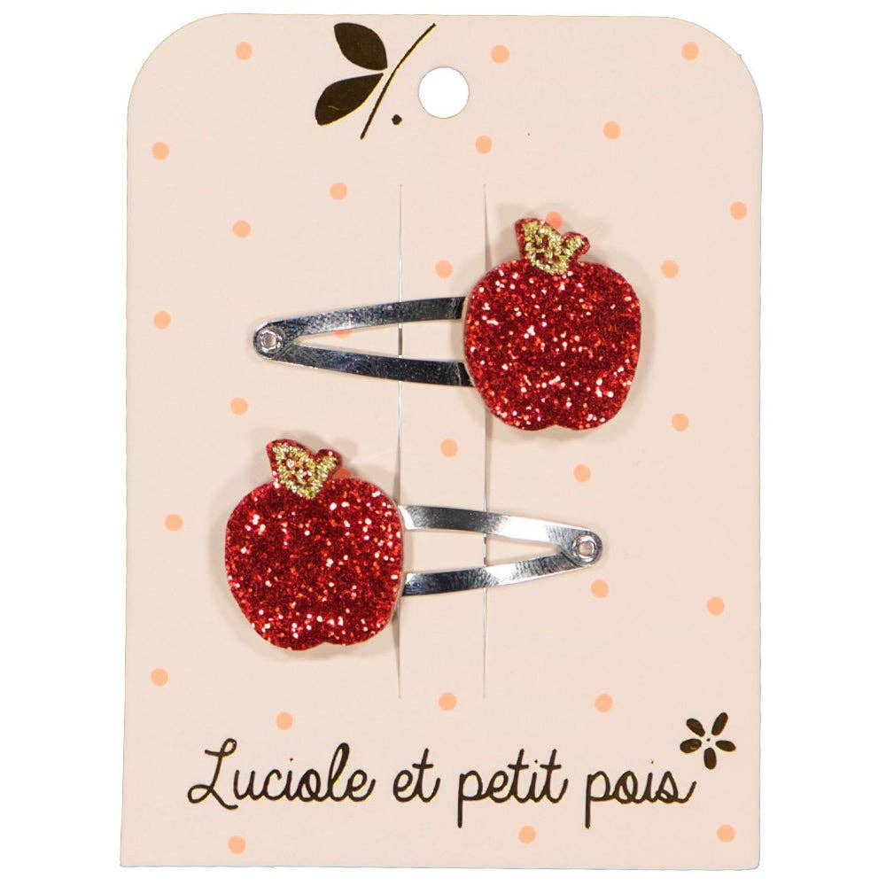 Luciole et Petit Pois - Barrettes pomme (paire) - Lili Margaret