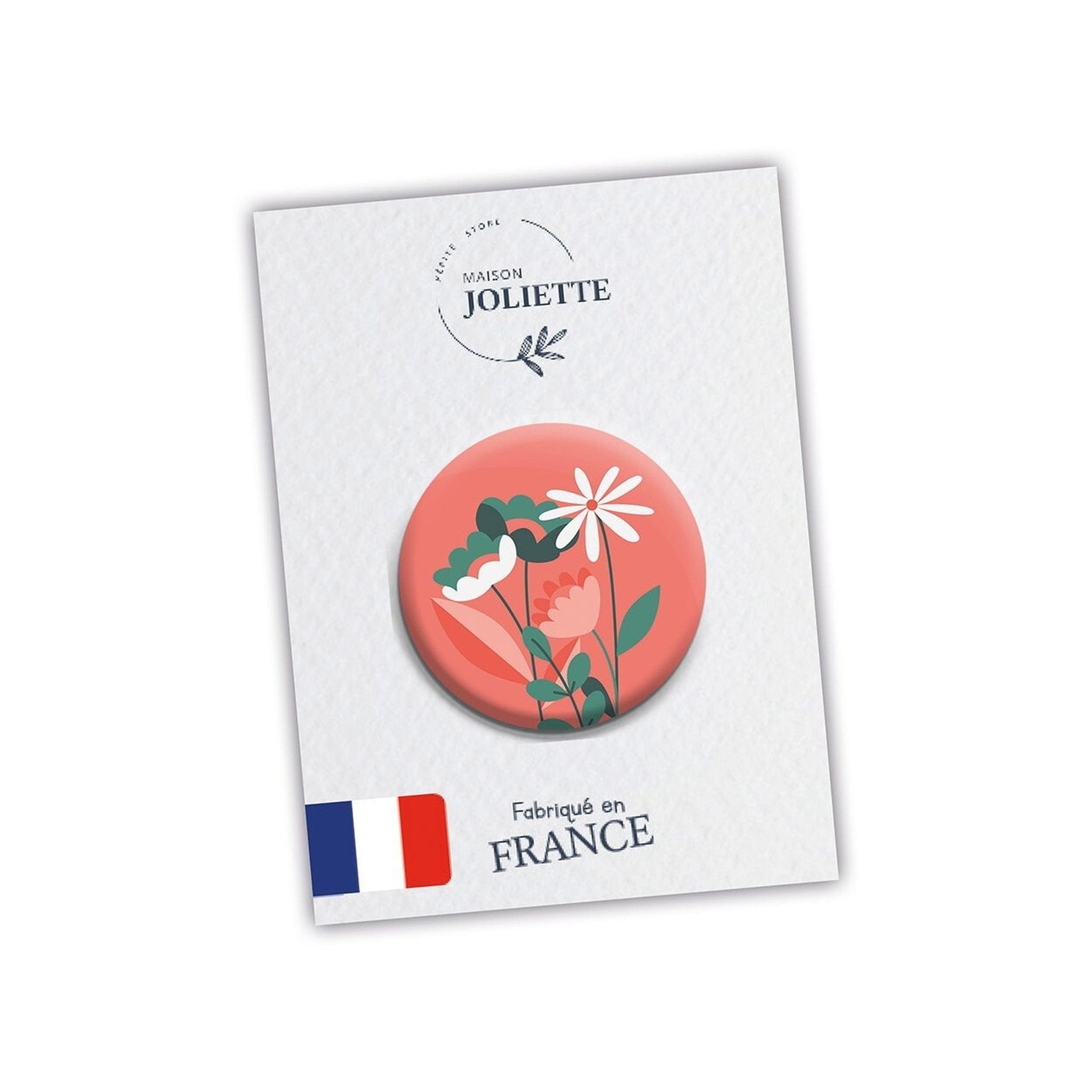 MAGNET LOVE IS IN THE AIR – FOND ROSE FLEURI maison joliette - Lili Margaret