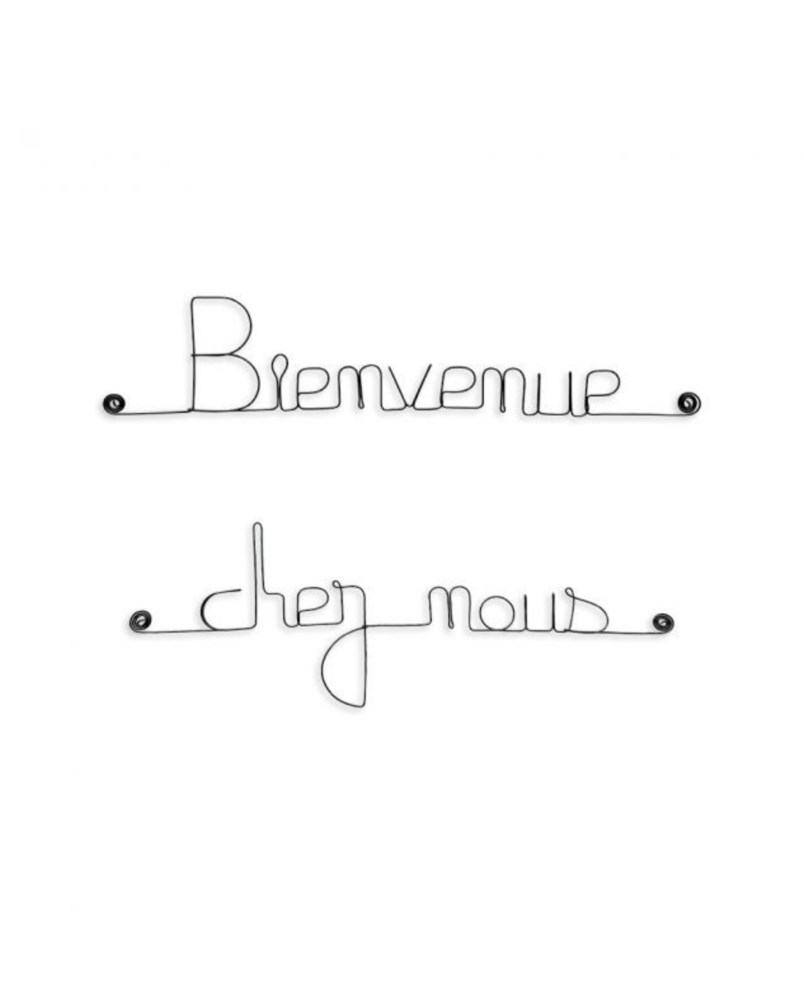 MESSAGE MURALE EN FIL DE FER "BIENVENUE CHEZ NOUS" - Bijoux de Mur - Lili Margaret