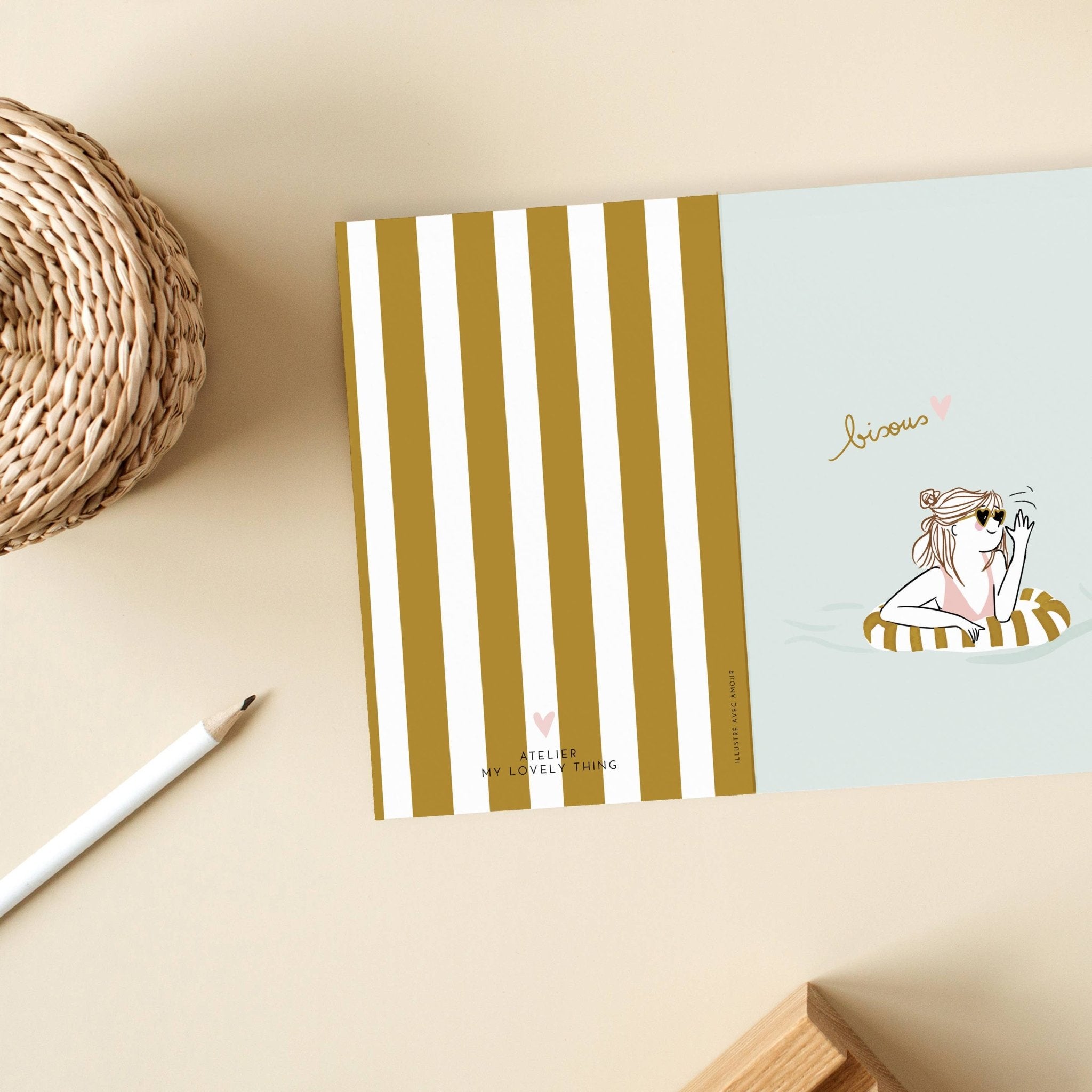 MY LOVELY THING - Carte double Many Kisses - Lili Margaret