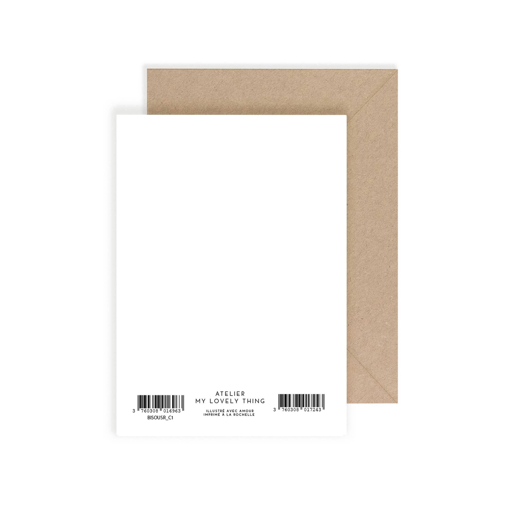 MY LOVELY THING - Carte Simple "Baisers" - Lili Margaret