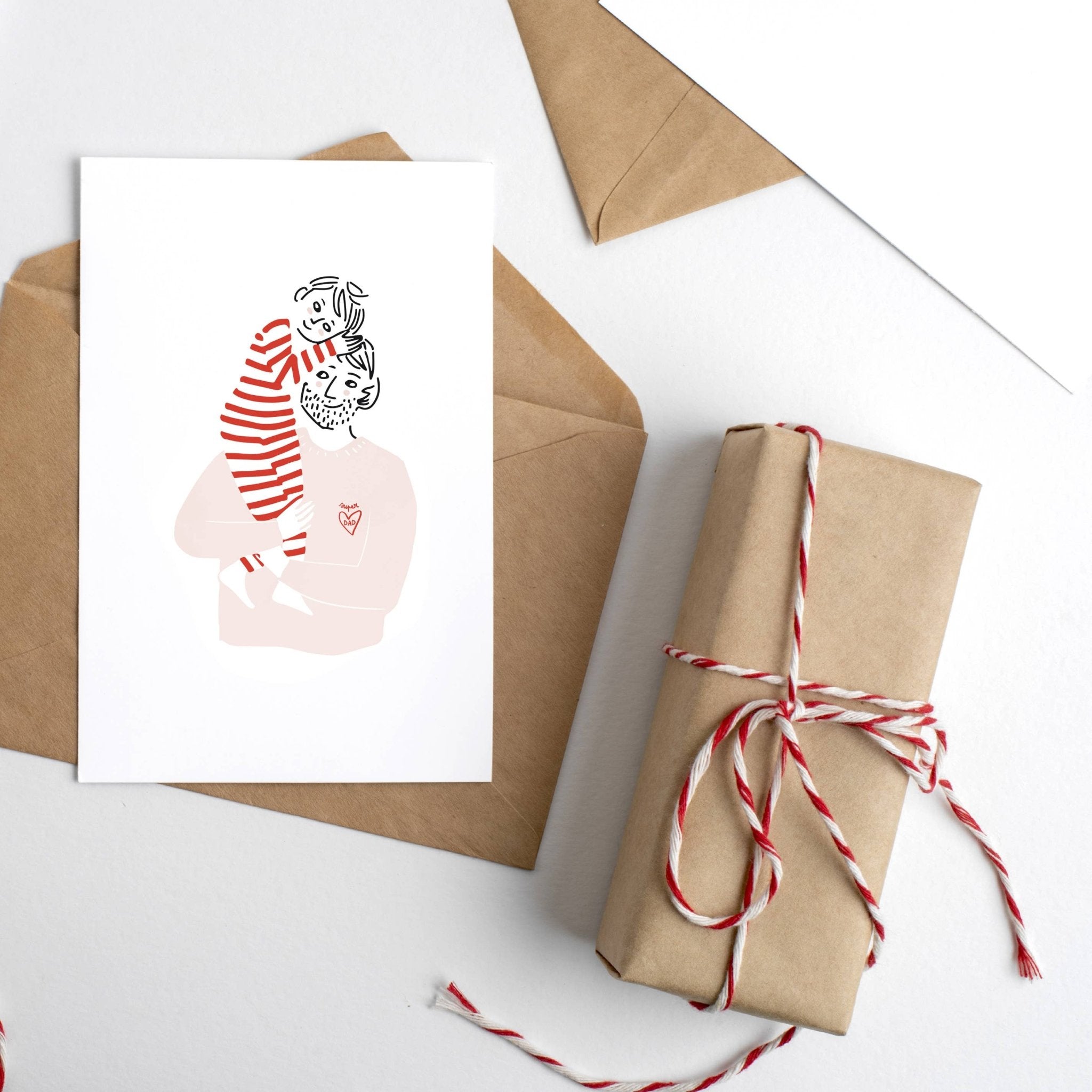 MY LOVELY THING - Carte Super Dad Hug Boy - Lili Margaret