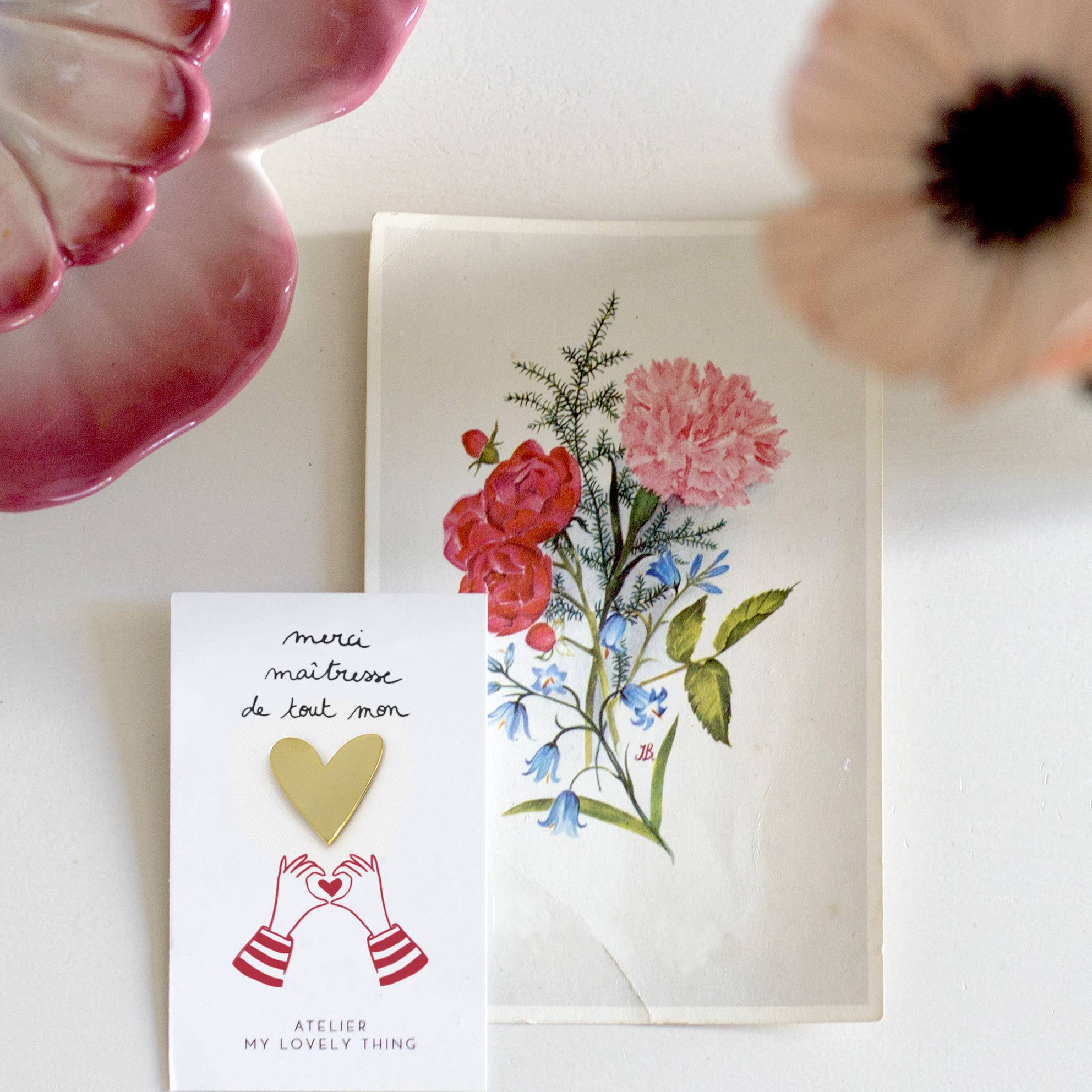 MY LOVELY THING - Épingle Cœur En Laiton - Merci Professeur - Lili Margaret