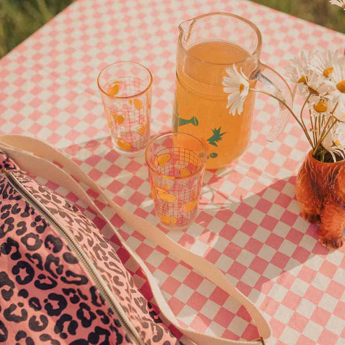 Nappe tissu damier rose - Rose in April - Lili Margaret