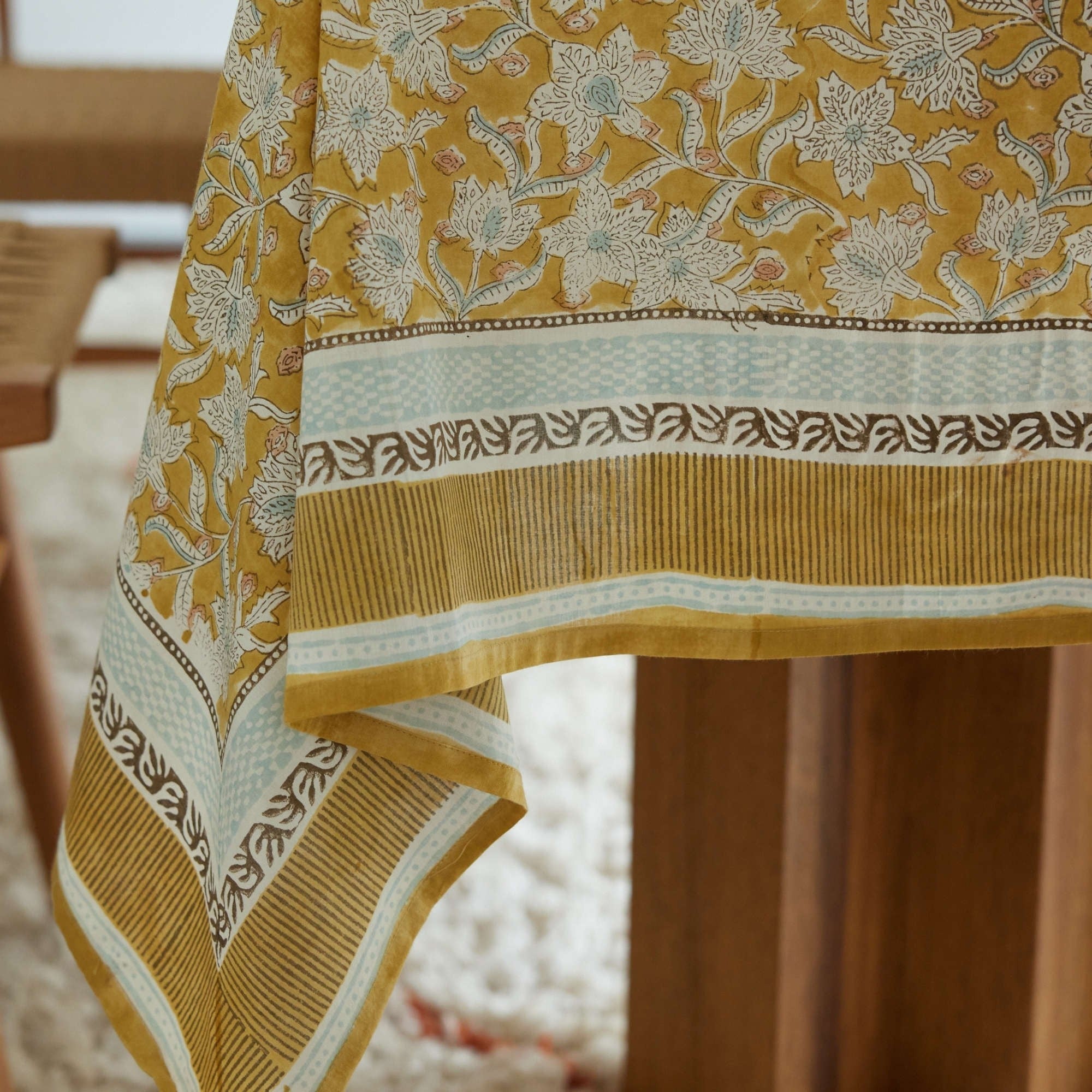 Nappe tissu lotus absynthe - Bonheur du Jour Paris