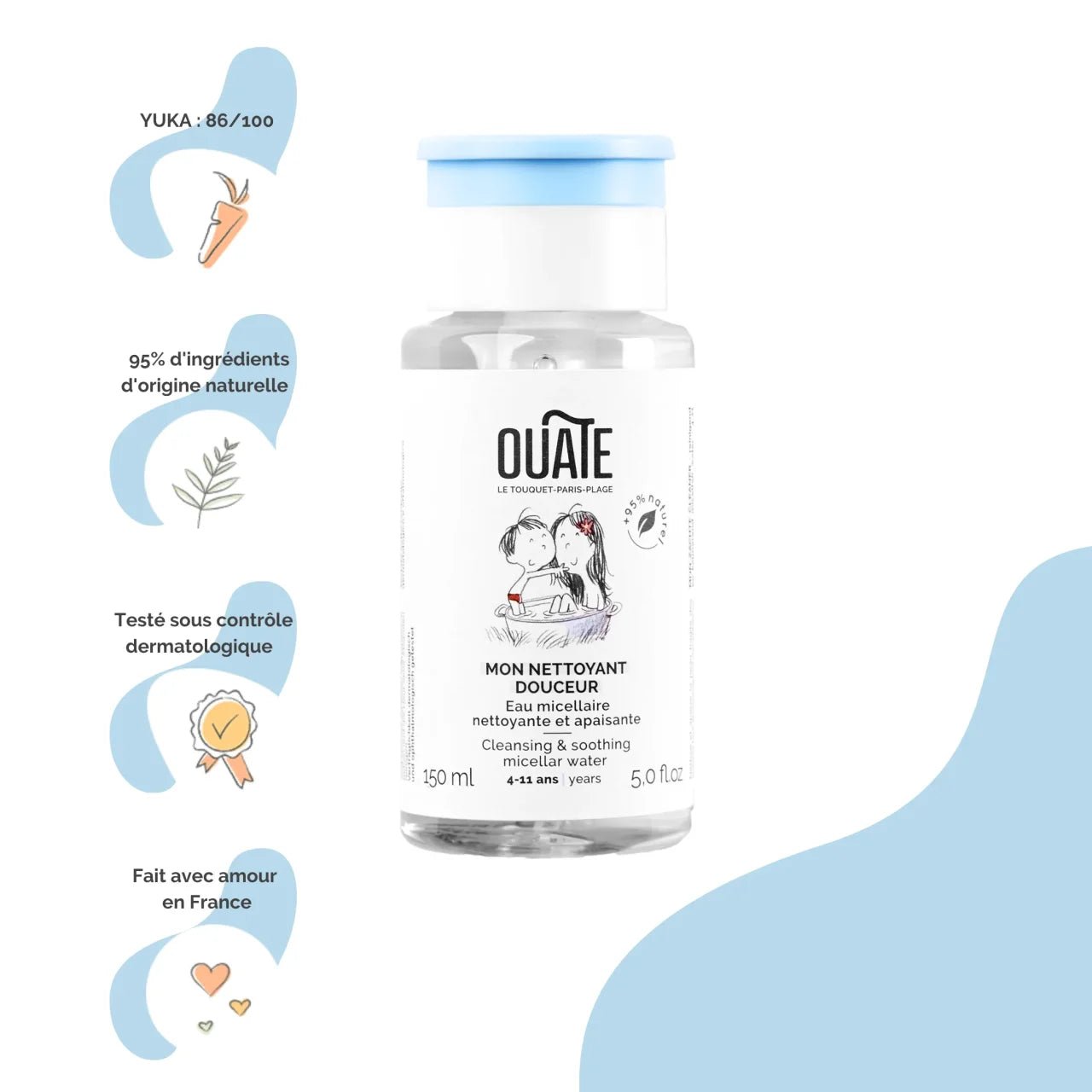 NETTOYANT DOUCEUR VISAGE POUR ENFANT - Ouate Paris - Lili Margaret