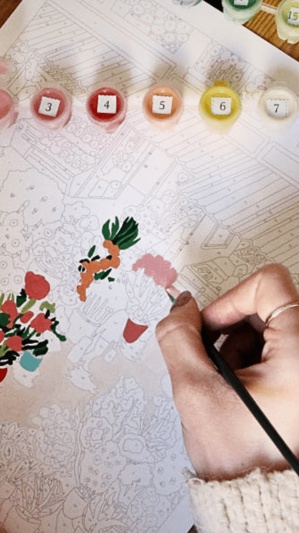 Peinture à numéro Flower Market - La petite épicerie - Lili Margaret