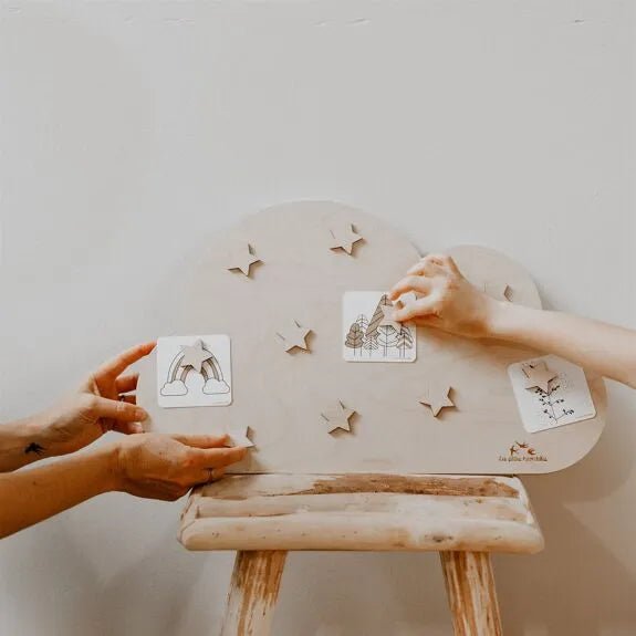 PÊLE - MÊLE NUAGE EN BOIS - Les petites hirondelles - Lili Margaret