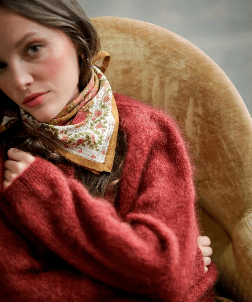 Petit foulard femme Ellis Goyave - Bëllemme - Lili Margaret