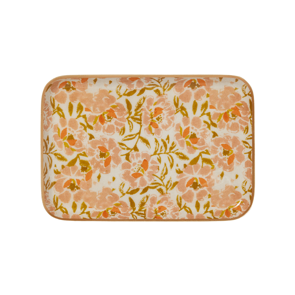 Plateau en métal émaillé petunia pink - Bonheur du Jour - Lili Margaret