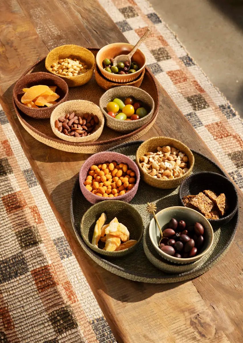 Plateau rond en jacinthe de mer - Madam Stoltz