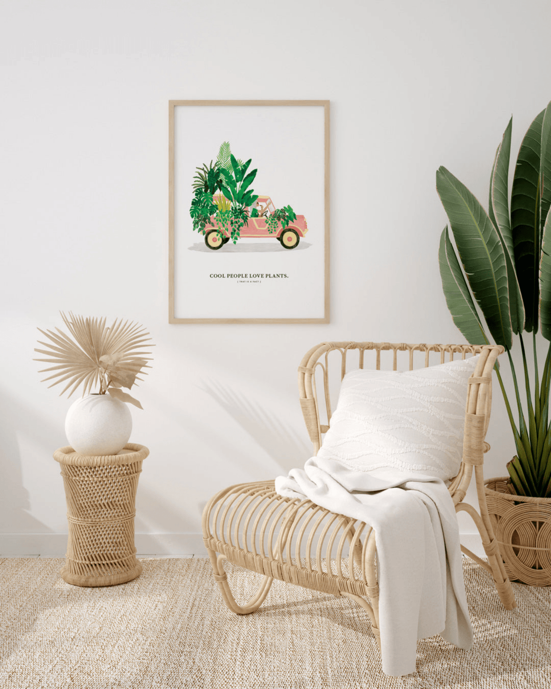 Poster mural nature - Plantes & méhari all the ways to say - Lili Margaret