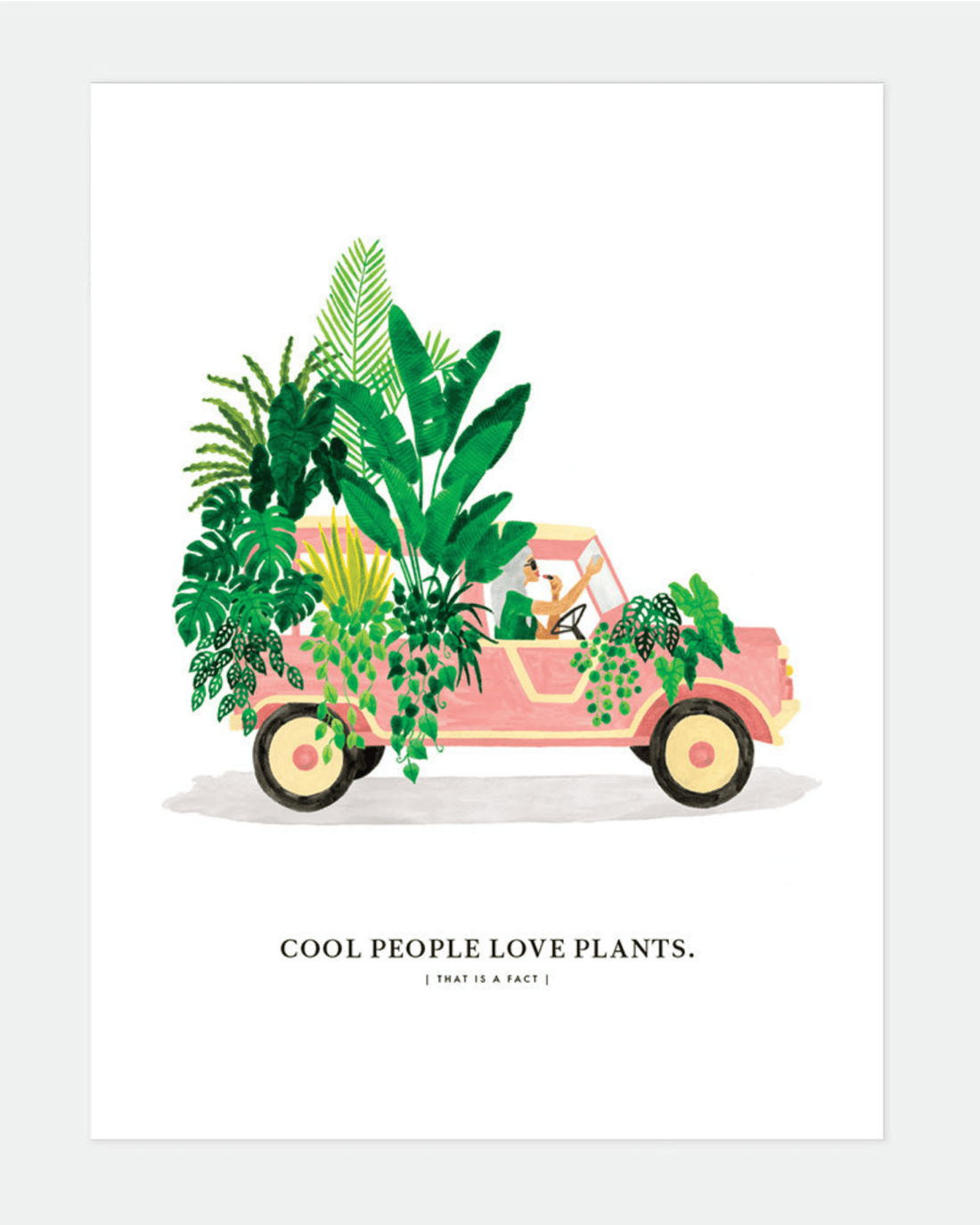 Poster mural nature - Plantes & méhari all the ways to say - Lili Margaret