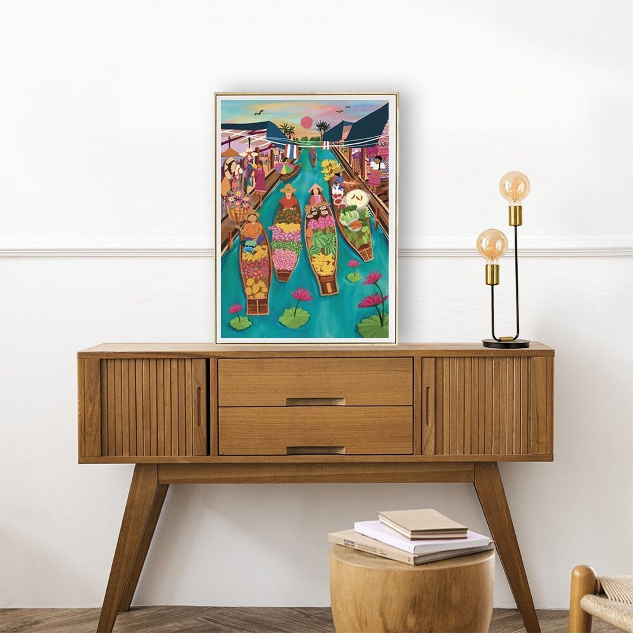 PUZZLE ADULTE 1000 PIÈCES – MARCHÉ FLOTTANT THAÏLANDE | Pieces and Peace - Lili Margaret