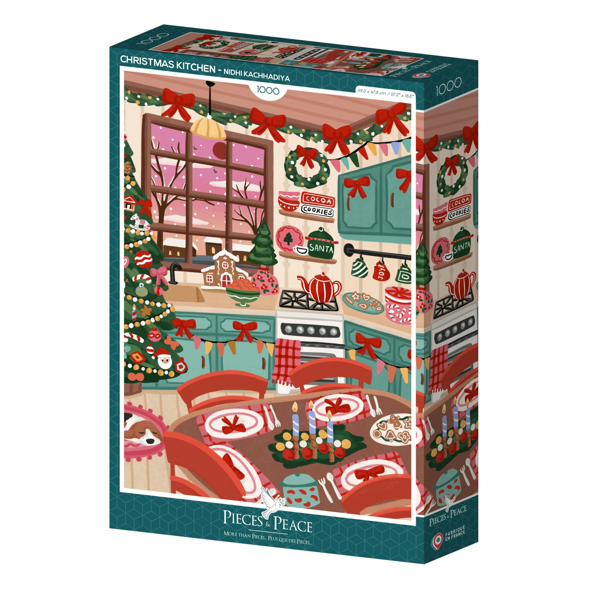 Puzzle de Noël 1000 pièces - Cuisine colorée et gourmande - Lili Margaret