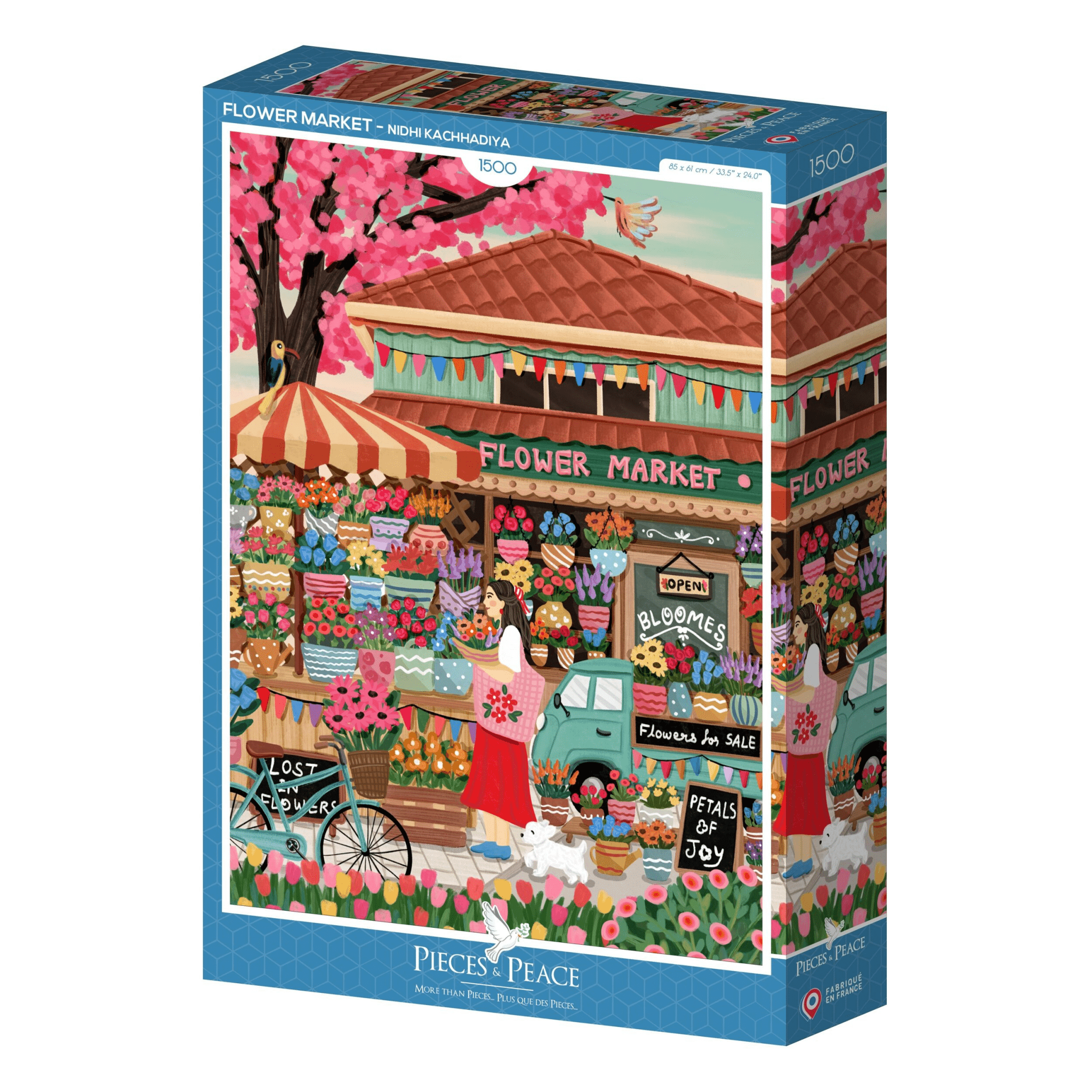 Puzzle déco coloré 1500 pièces - Marché aux fleurs - Lili Margaret