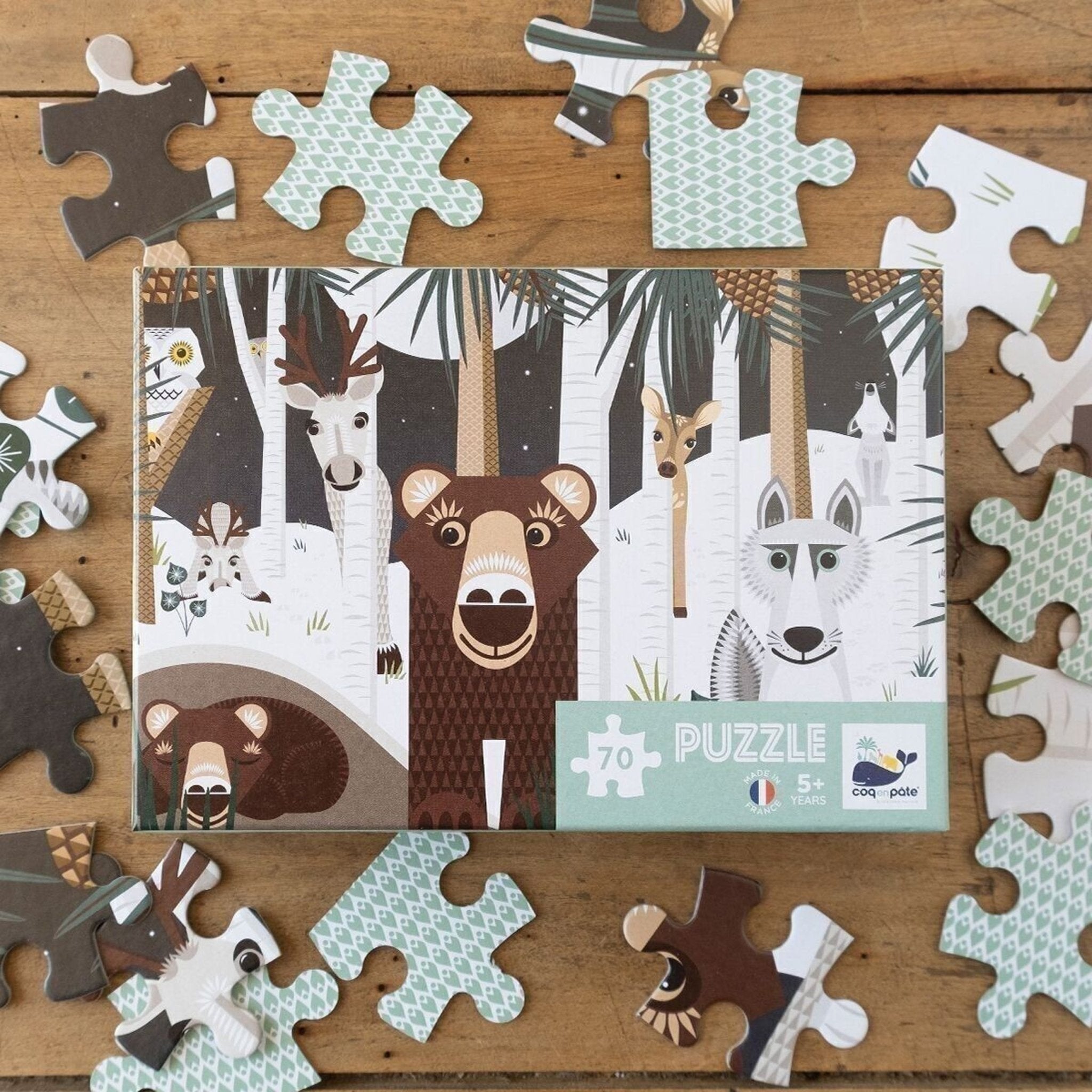 PUZZLE ENFANT ANIMAUX WINTER - Coq en pâte - Lili Margaret