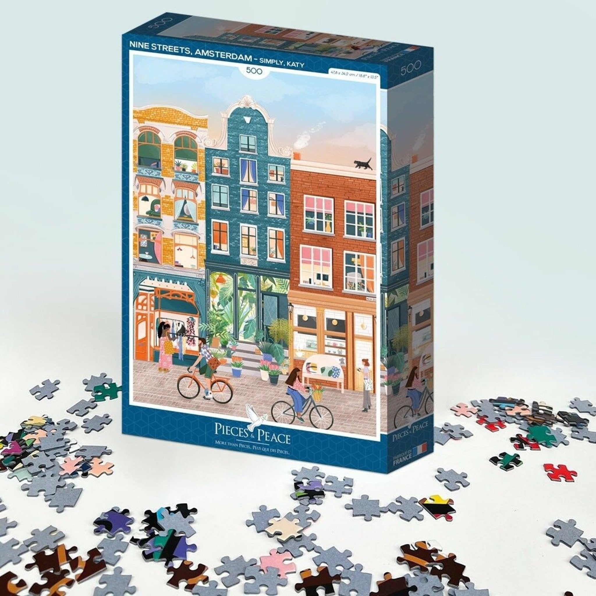 PUZZLE VILLE DU MONDE 500 PIÈCES - AMSTERDAM | Pieces and Peace - Lili Margaret