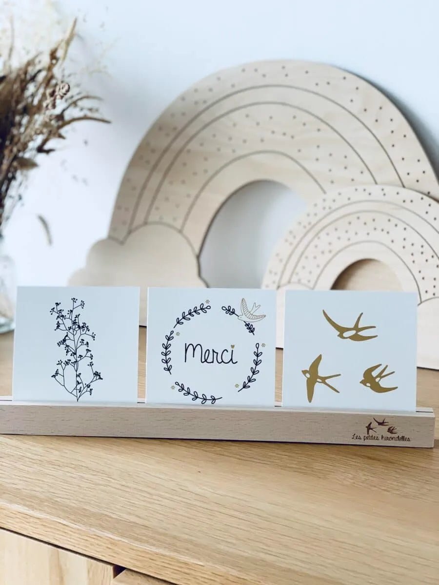 RÉGLETTE EN BOIS - Les petites hirondelles - Lili Margaret