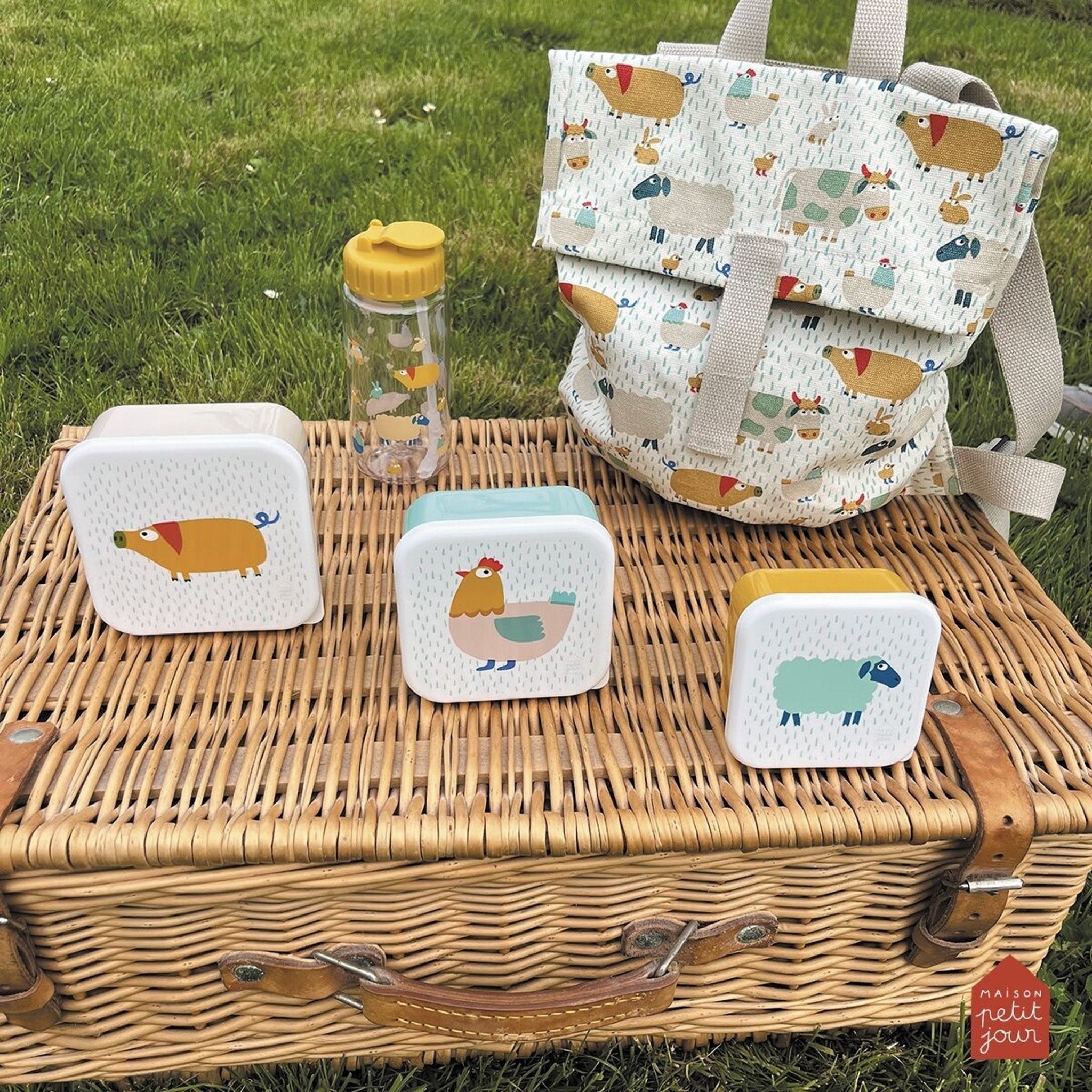 SAC À DOS ENFANT MINI COURSIER ANIMAUX DE LA FERME - Petit Jour - Lili Margaret