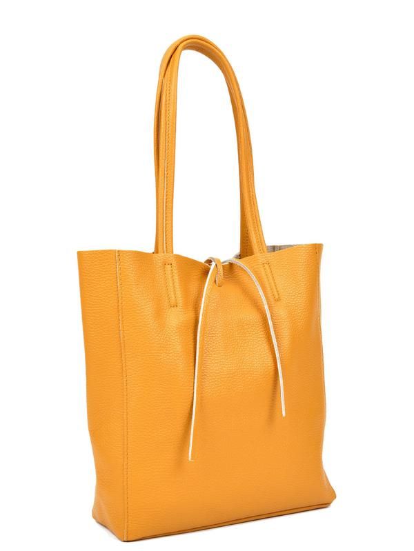 SAC À MAIN EN CUIR MOUTARDE - Sofia Cardoni - Lili Margaret