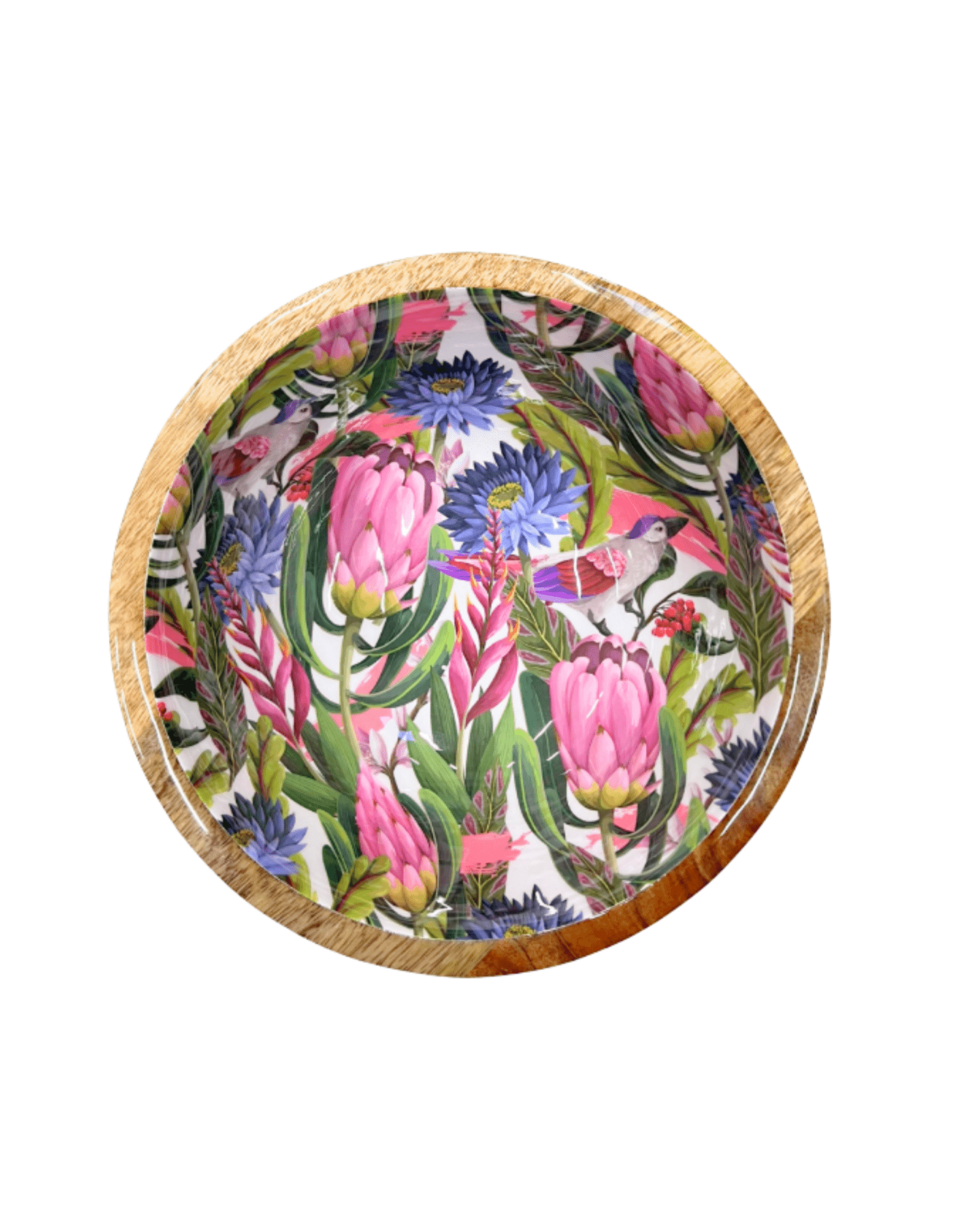 Saladier bois de manguier fleurs tropicales - by room - Lili Margaret