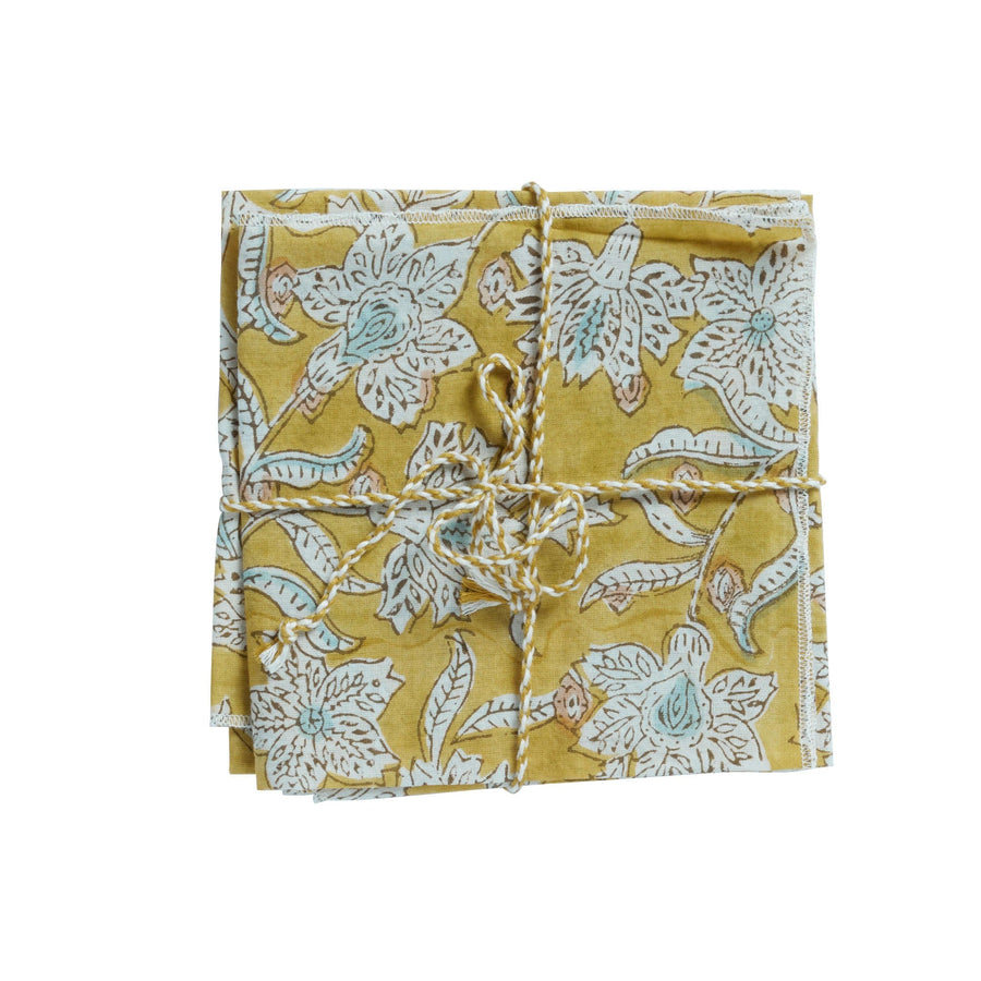 Serviette de table lotus absynthe - Lot de 2 en coton