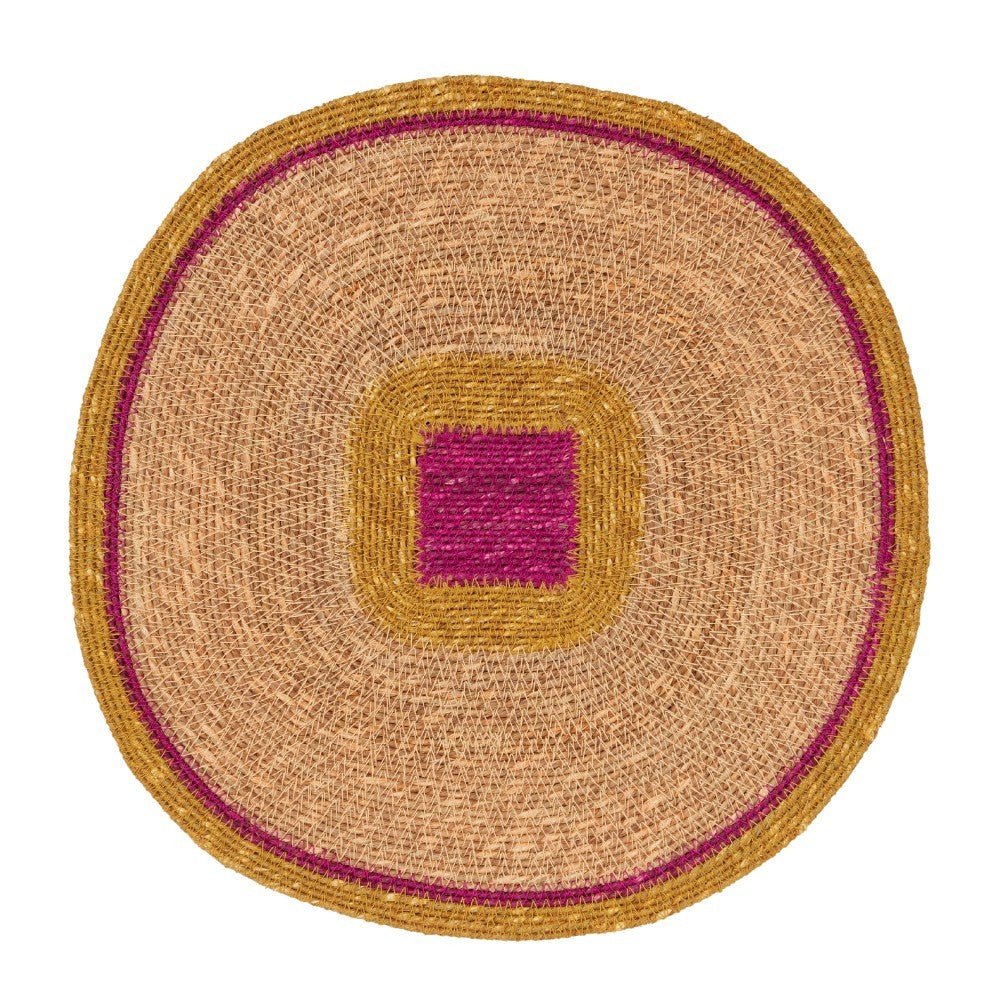 Set de table jonc de mer maïs rose - Bonheur du Jour - Lili Margaret