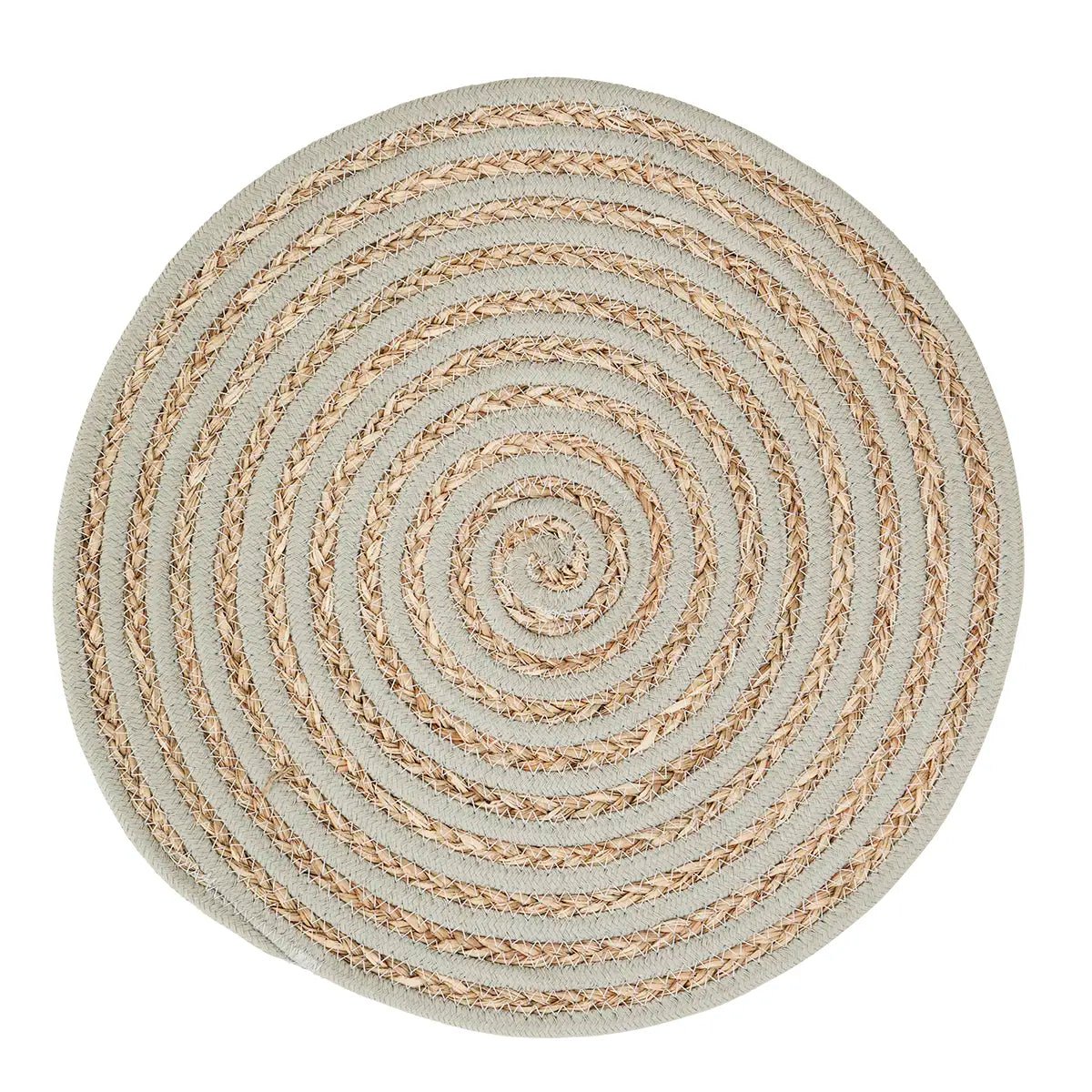 SET DE TABLE ROND EN FIBRES NATURELLES SAUGE - Madam Stoltz - Lili Margaret