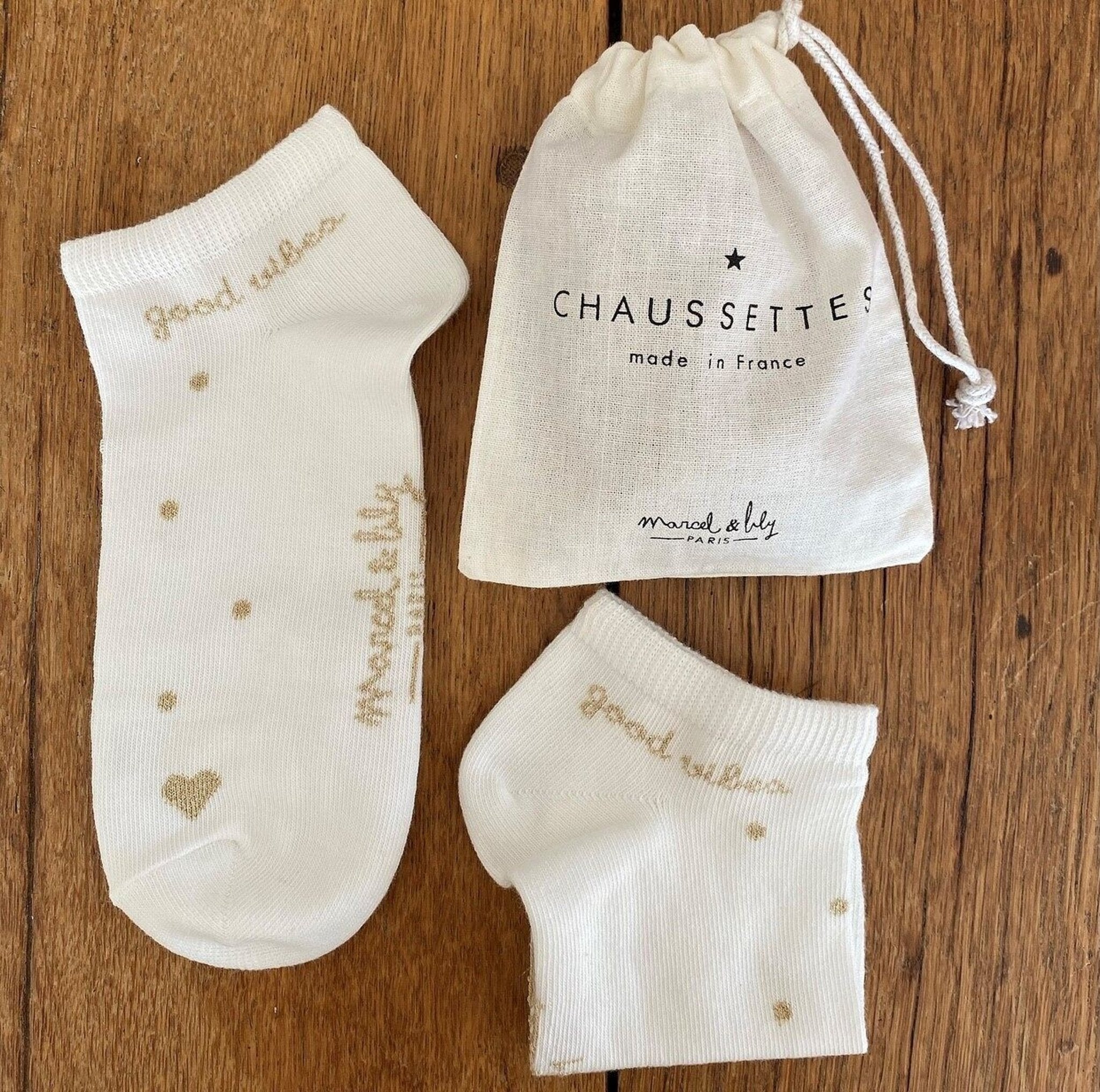 SOCQUETTES FANTAISIE FEMME "GOOD VIBES" - Marcel et Lily - Lili Margaret