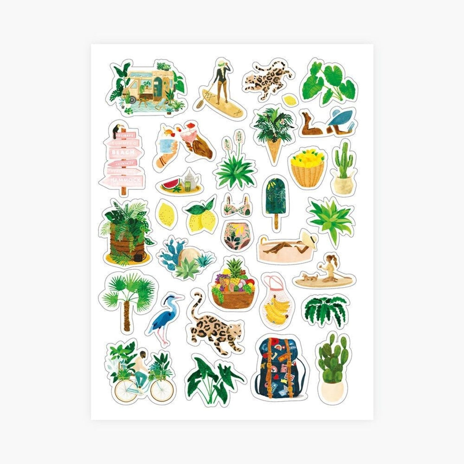 STICKERS WANDERLUST – SET DE 3 FEUILLES VOYAGE all the ways to say - Lili Margaret