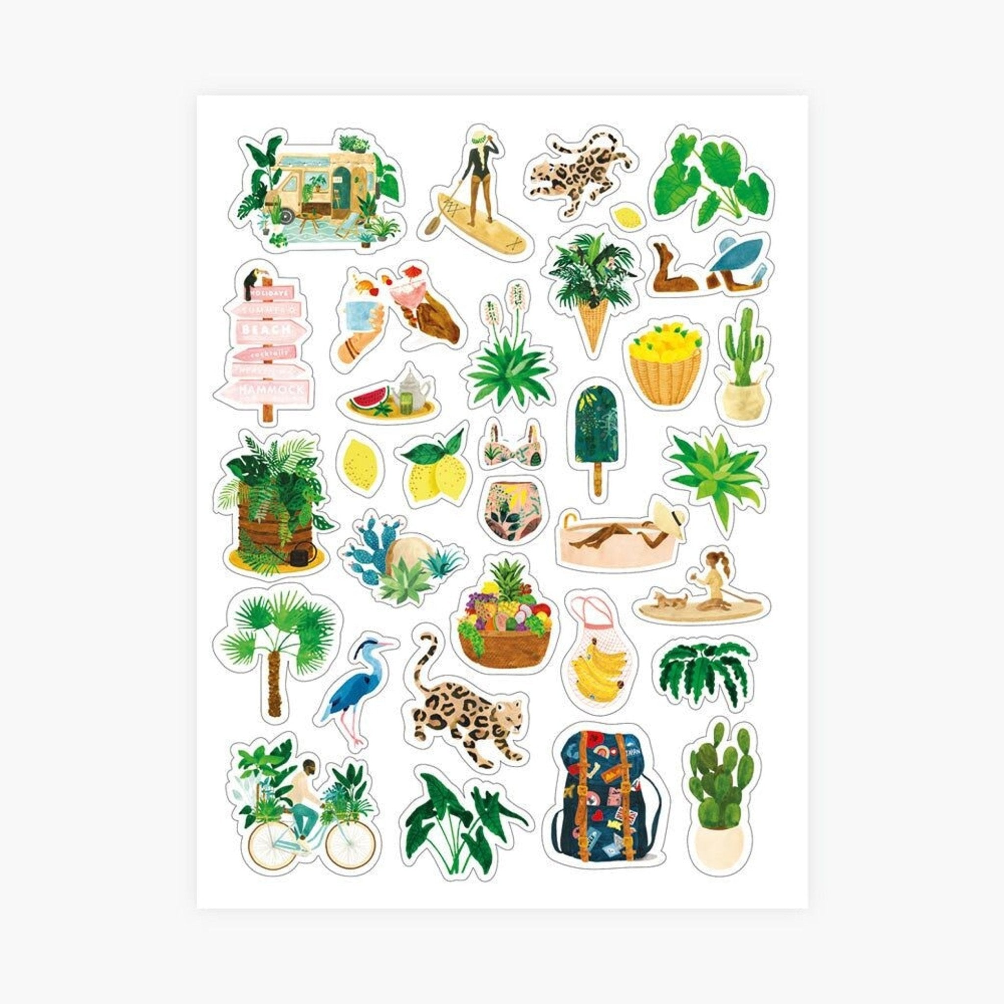 STICKERS WANDERLUST – SET DE 3 FEUILLES VOYAGE all the ways to say - Lili Margaret