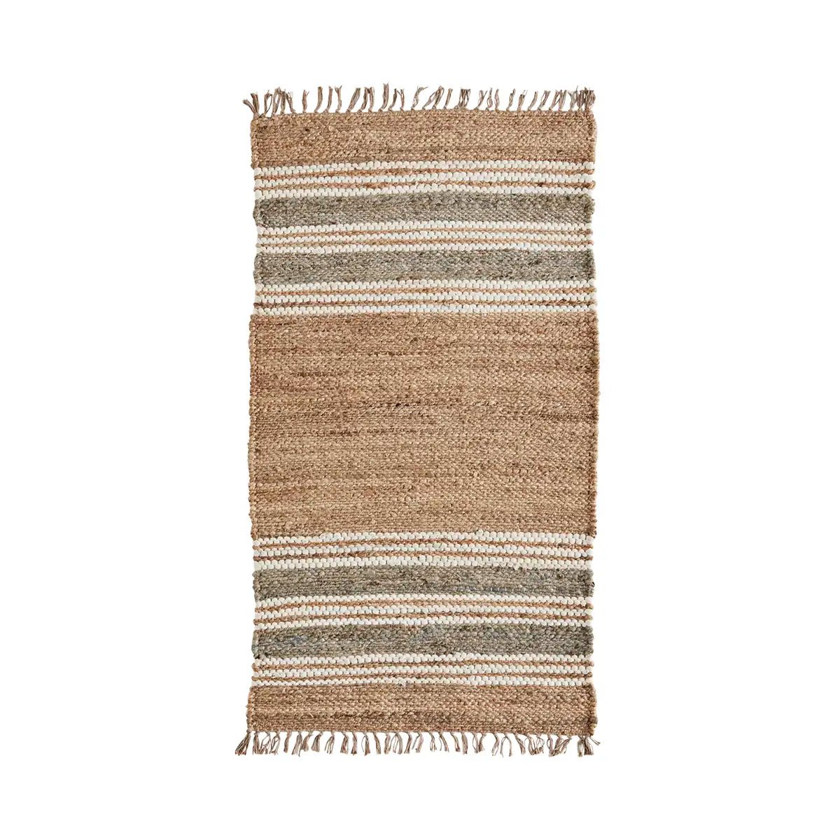 TAPIS EN JUTE NATUREL À RAYURES - Madam Stoltz - Lili Margaret