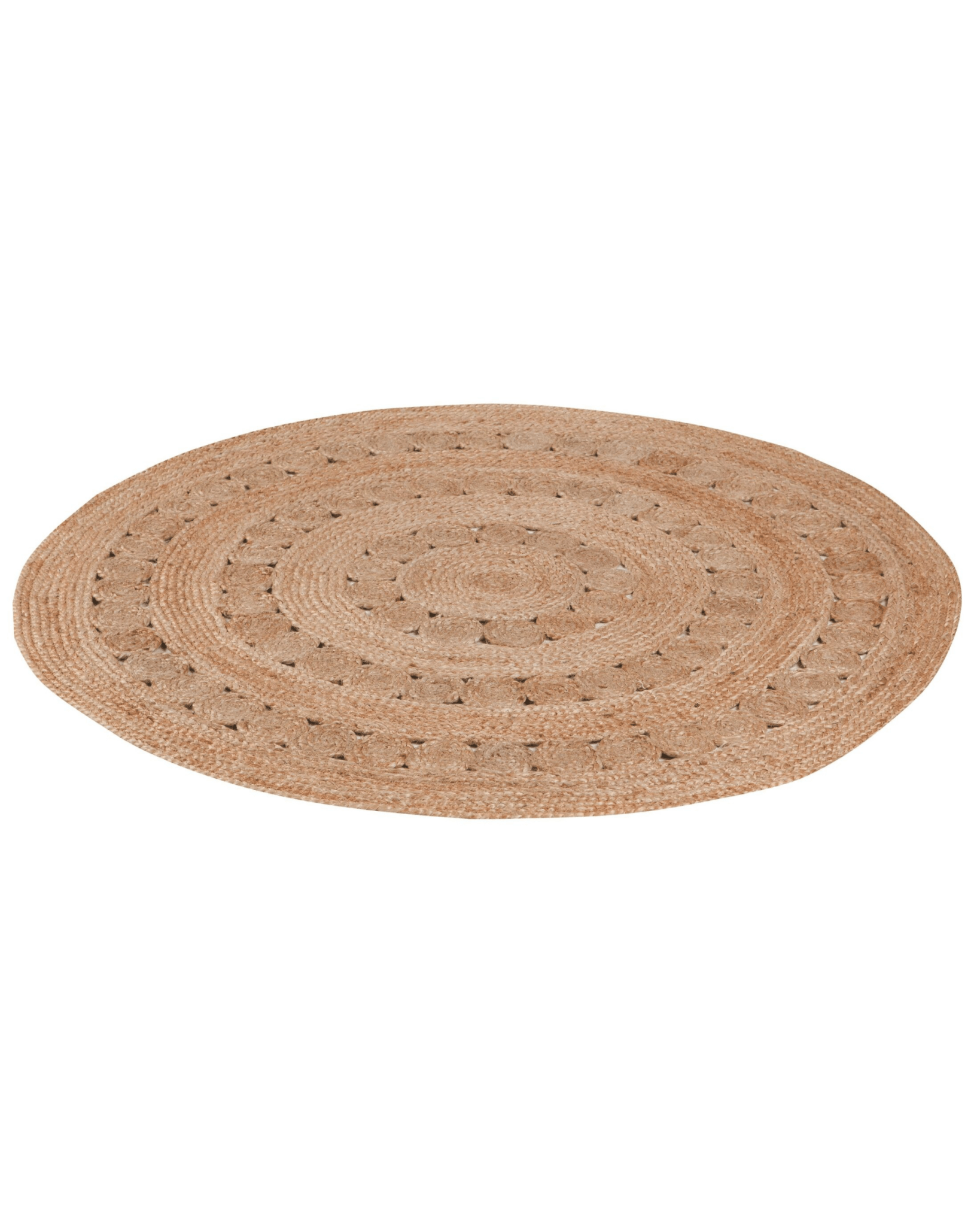 Tapis rond en jute naturel style bohème - Lili Margaret
