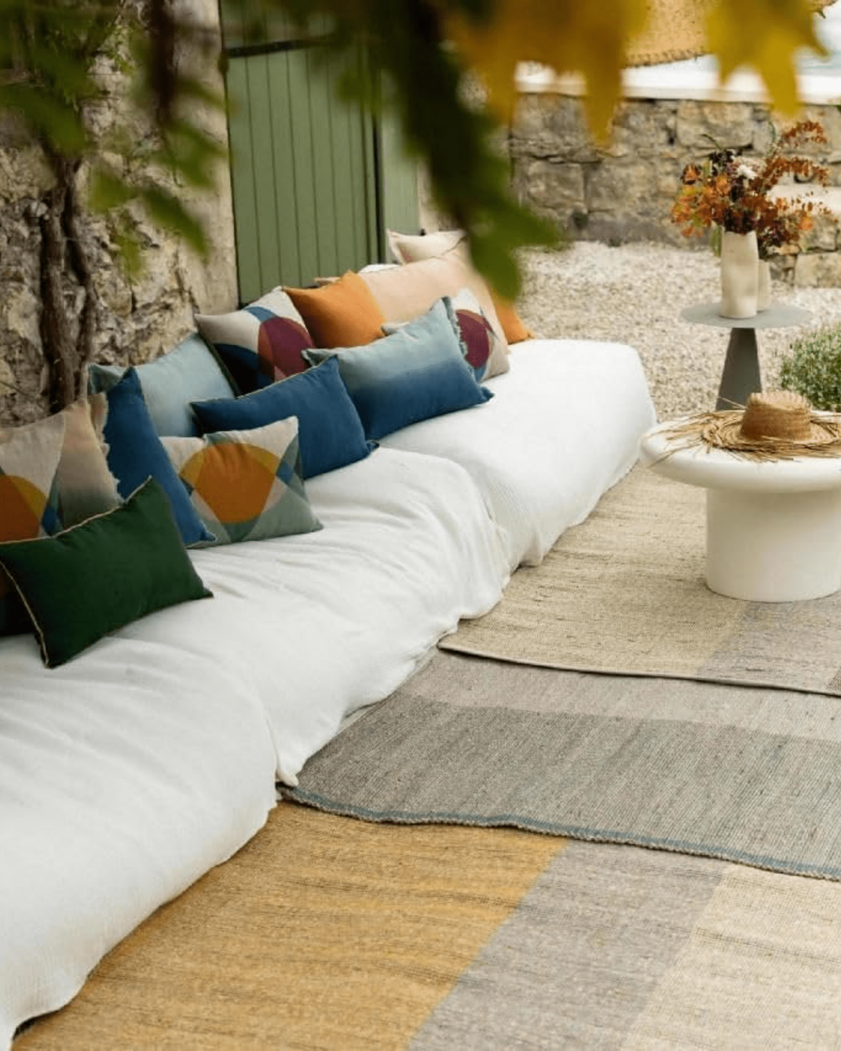 Tapis terracotta en jonc de mer Karan - Lili Margaret