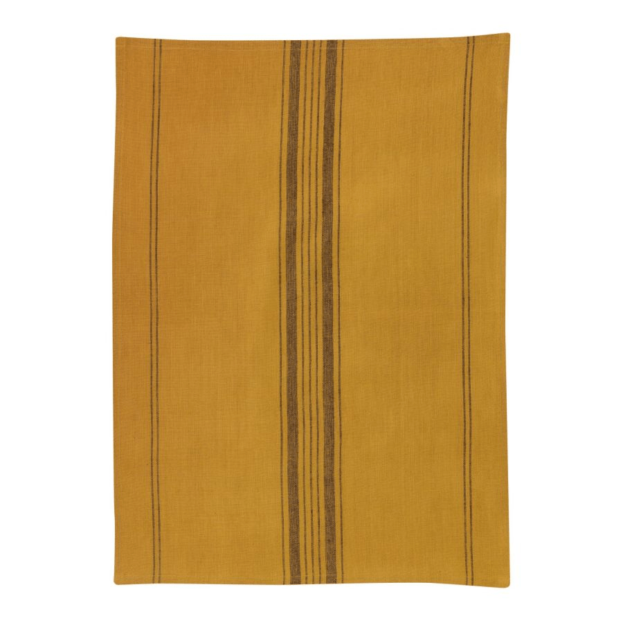 TORCHON LIN ET COTON RAYURES BRONZE - Maison Vivaraise - Lili Margaret