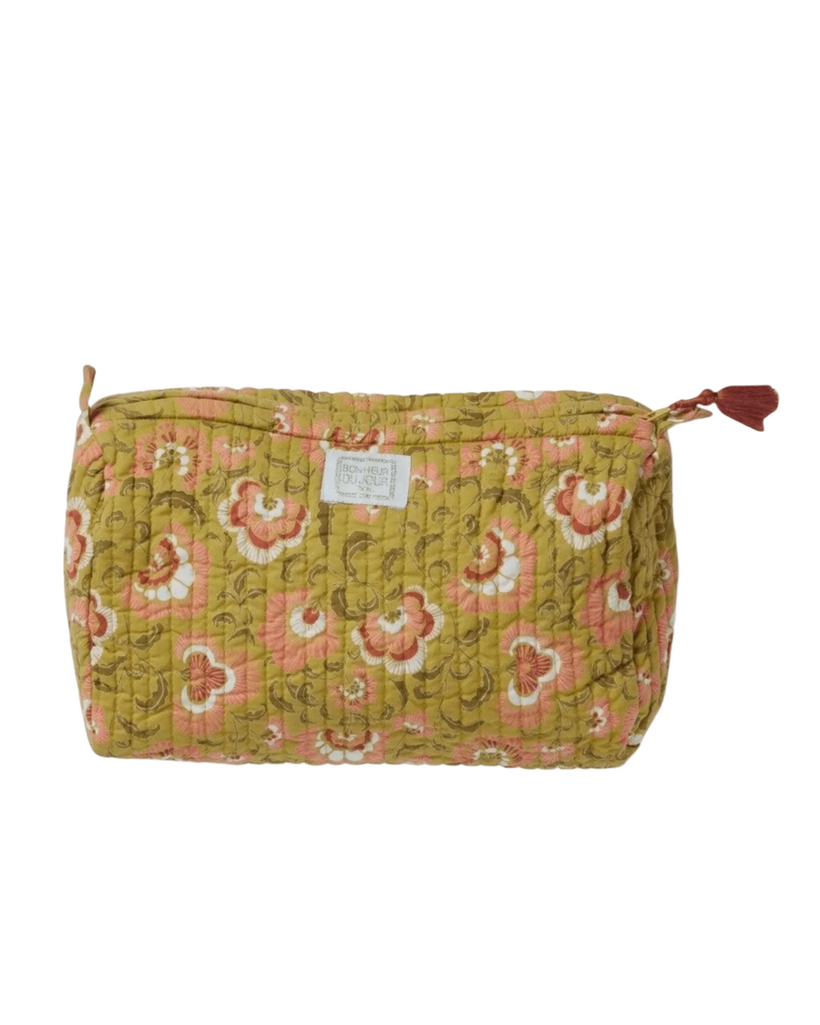 Trousse de toilette femme indira ganesh olive en coton