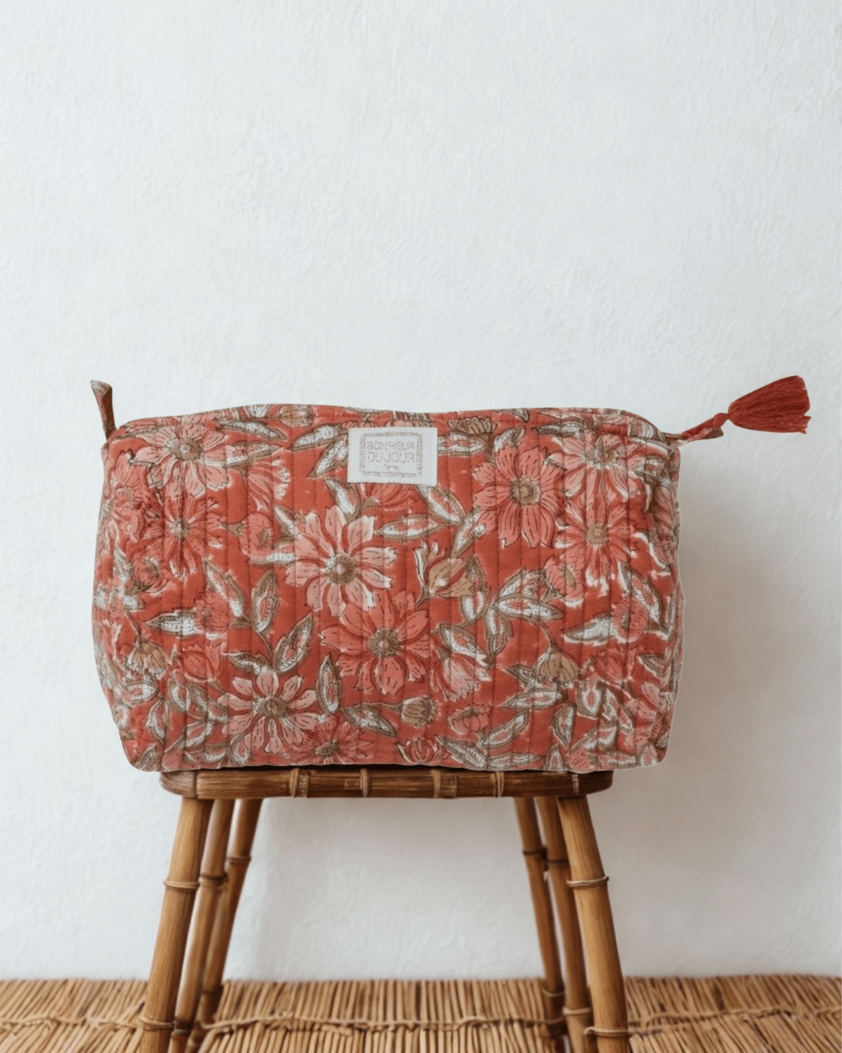TROUSSE DE TOILETTE FEMME INDIRA MEERA TERRACOTTA - Bonheur du Jour Paris - Lili Margaret