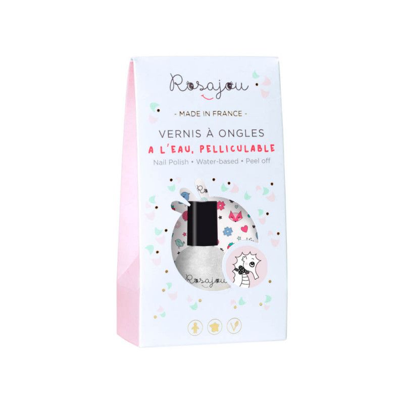 Vernis enfant à l'eau blanc nacré perle