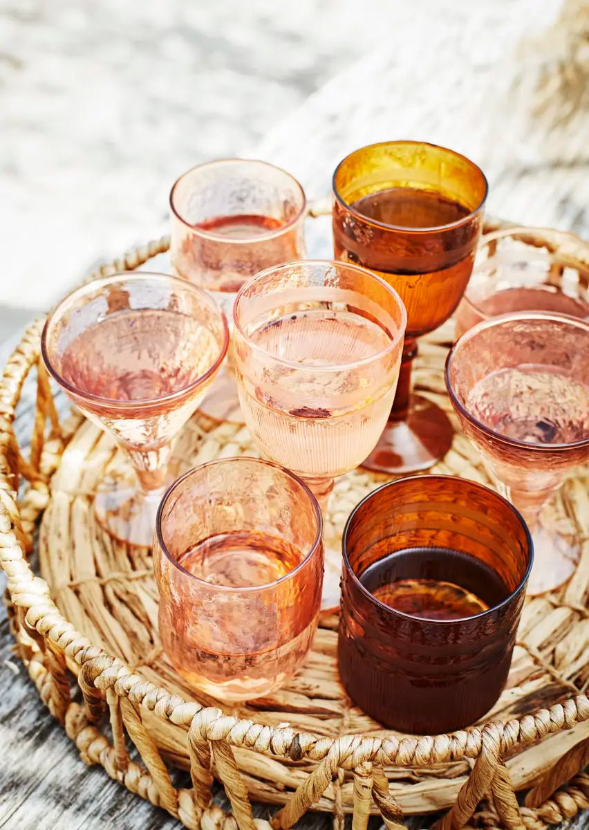 VERRE À EAU COLORÉ CORAIL FAIT MAIN - Madam Stoltz - Lili Margaret