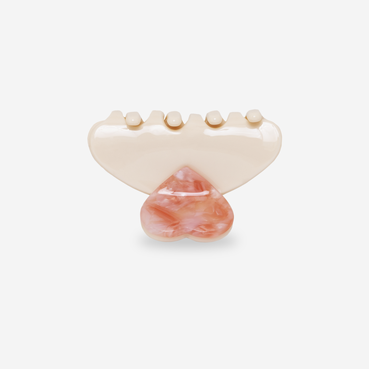 Pince à cheveux cœur Luv blush – Sasstie – vue 3
