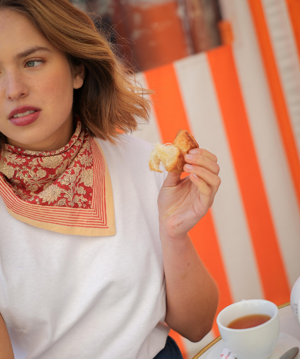 Foulard petit format Anjali Cerise